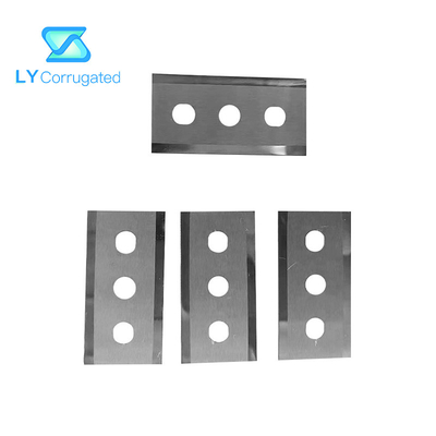 lâmina alta da talhadeira dos furos do carboneto três do aço carbono de 43x22x0.3mm para cortar o filme de envolvimento