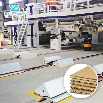 Linha de produção de cartão ondulado 2800mm de 7 dobras 200m/Min Operating Speed