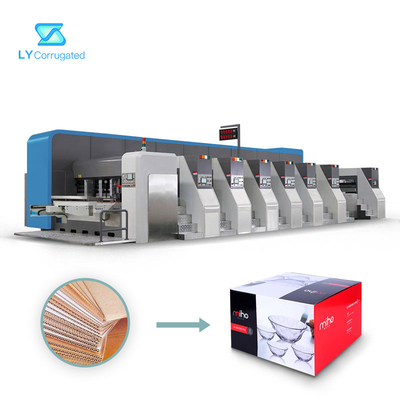 Máquina de impressão de Flexo de 6 cores, caixa 1100×2750 que imprime a máquina de entalho